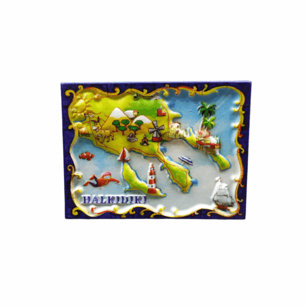 Tουριστικό μαγνητάκι Souvenir – Σετ 12pcs - Resin Magnet - Chalkidiki - 678299