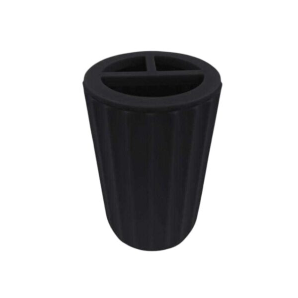 Θήκες οδοντόβουρτσας πλαστικές σε σετ 5Χ - Black - 21776